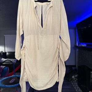 Free People Cream Mini Dress